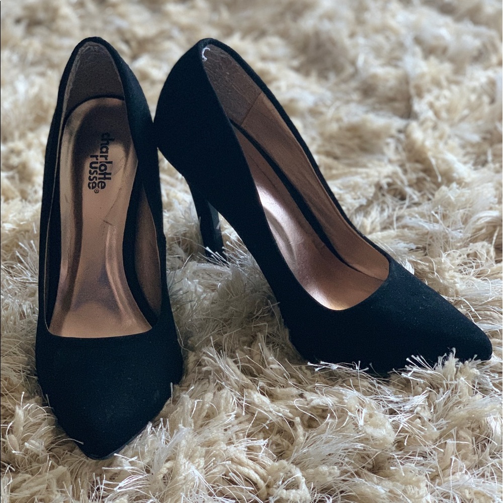 Pointed Black Heels